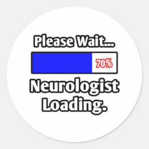 Bitte warten...Neurologen-Ladung Runder Aufkleber