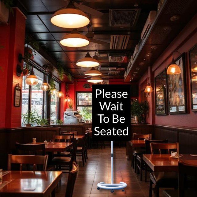 Bitte warten Sie, bis das schwarze Zeichen gesetzt Poster (Von Creator hochgeladen)