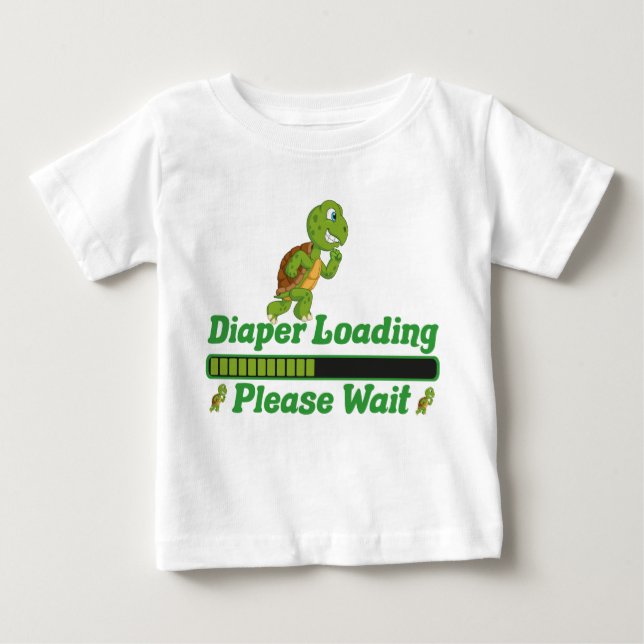 Bitte warten Sie, bis das Windeln geladen ist. Wit Baby T-shirt (Vorderseite)