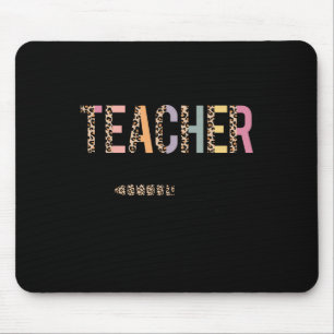 Bitte warten Sie jetzt, bis Leopard Lehrerin Fraue Mousepad