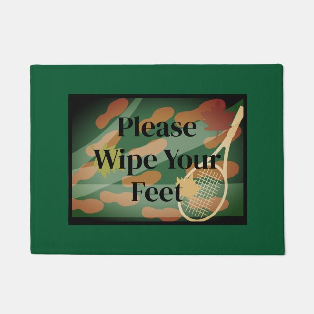 Bitte wischen Sie Ihre Füße Tennisklub-Türe ab Fußmatte (Vorderseite)