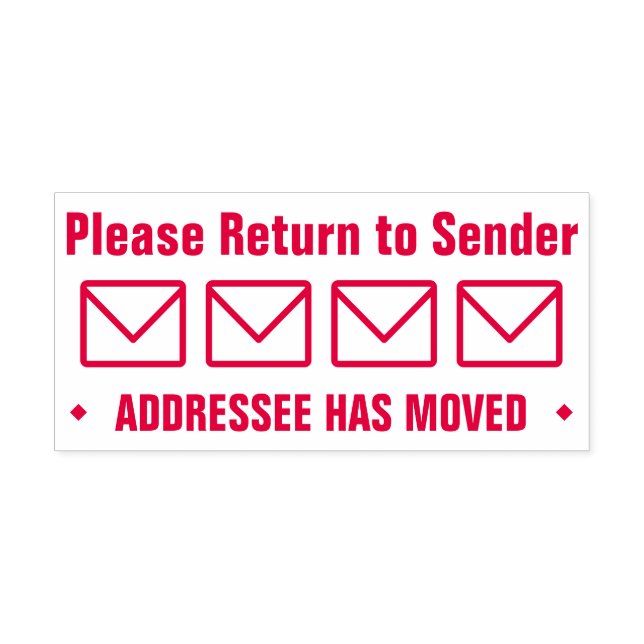 "Bitte zurück zum Absender" "ADDRESSEE HAT SICH BE Permastempel (Design)