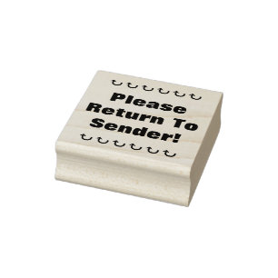 "Bitte zurück zum Absender!" Briefmarke Gummistempel