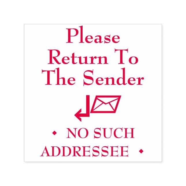 "Bitte zurück zum Absender", "KEINE SOLCHE ANSCHRI Permastempel (Design)