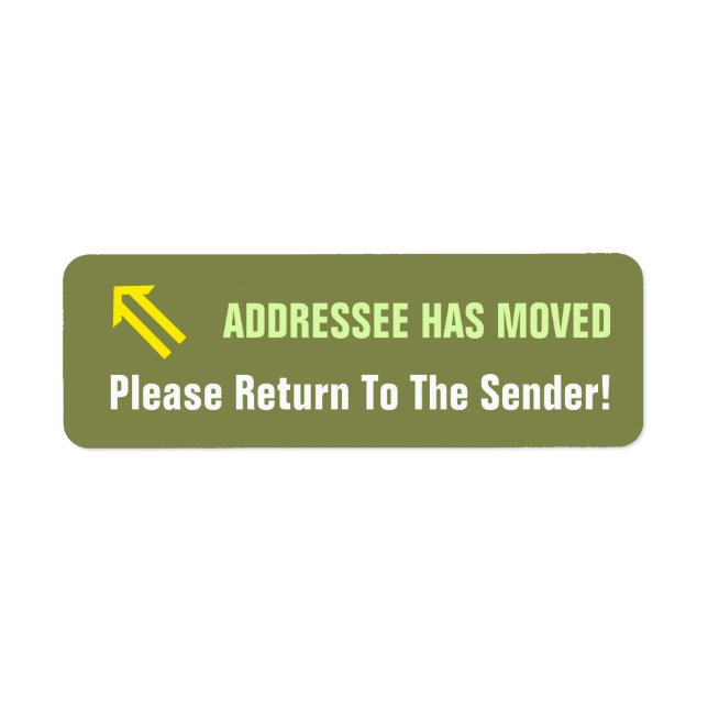 "Bitte zurück zum Absender!" Labels (Vorne)