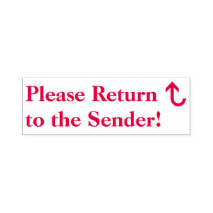 "Bitte zurück zum Sender!" Briefmarke Permastempel