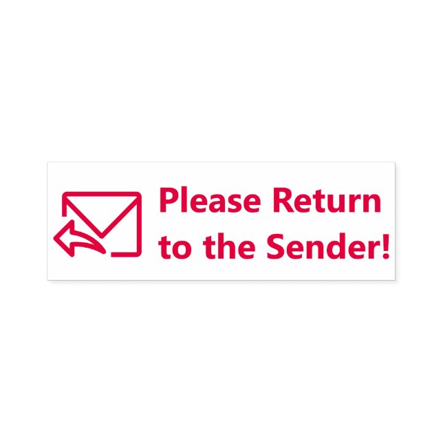 "Bitte zurück zum Sender!" Briefmarke Permastempel (Design)