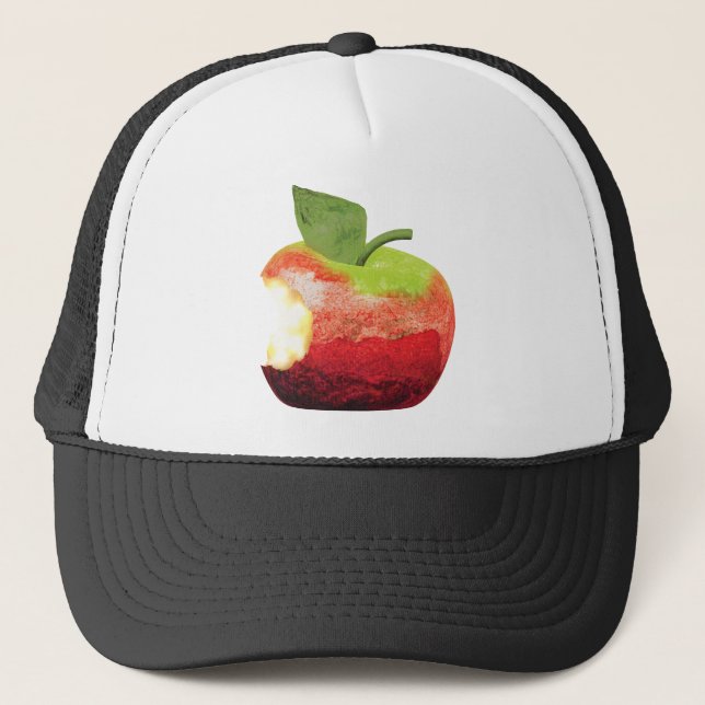 Bitten Apple Truckerkappe (Vorderseite)
