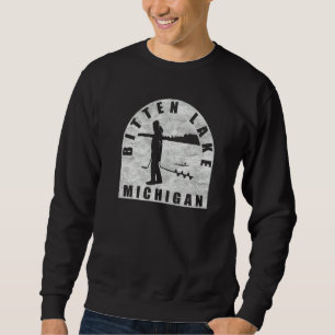 Bitten Lake Eisangeln Michigan Sweatshirt