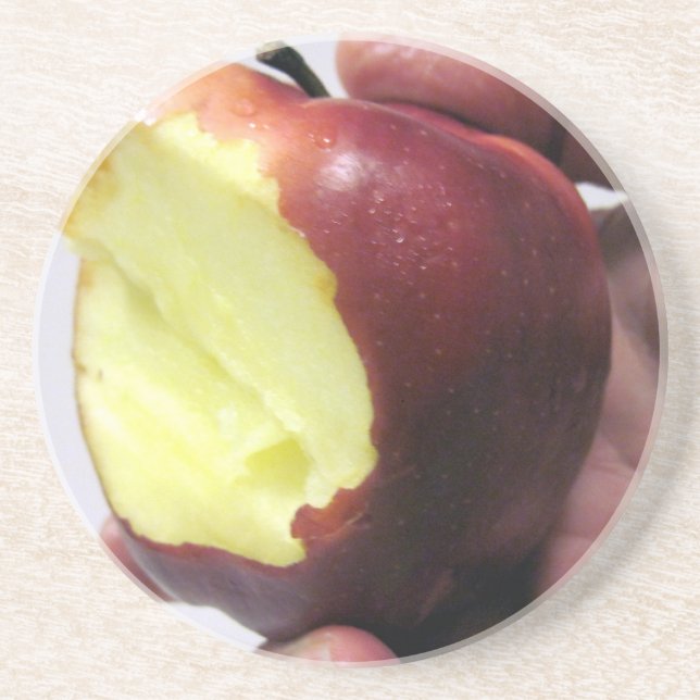 Bitten Red Apple Untersetzer (Vorne)