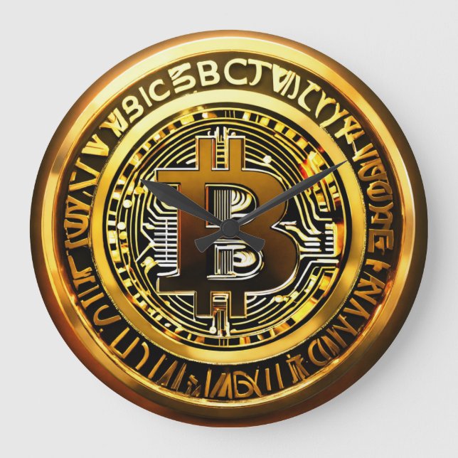 Bitten Sie Ihre Zeit ist Geld Große Wanduhr (Vorderseite)