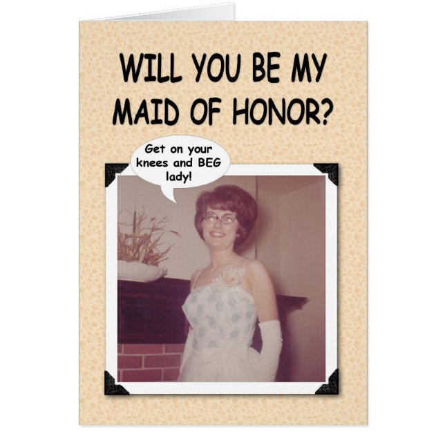 Bitten Sie um Trauzeugin (Vorne)