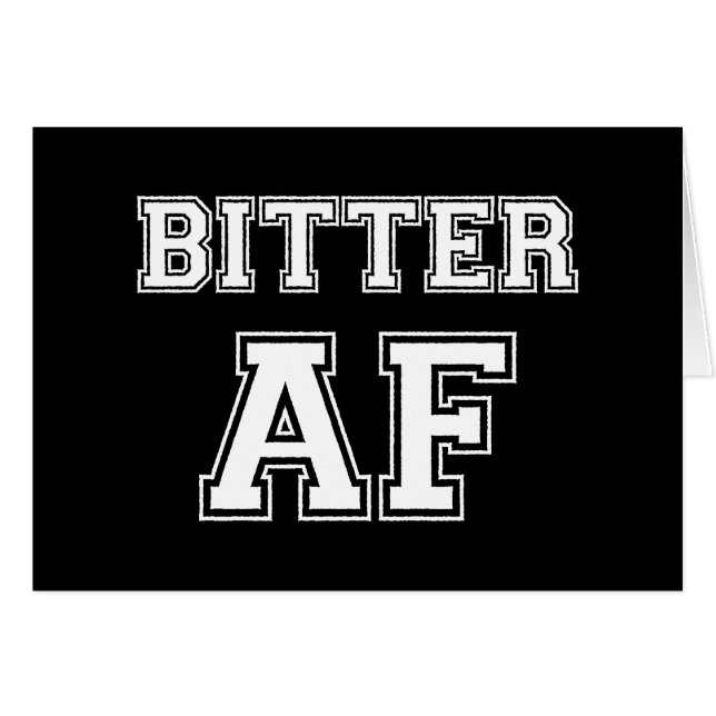 BITTER AF-KARTE (Vorderseite (Horizontal))