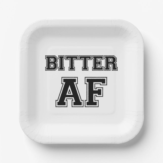 BITTER AF PAPPTELLER (Vorderseite)