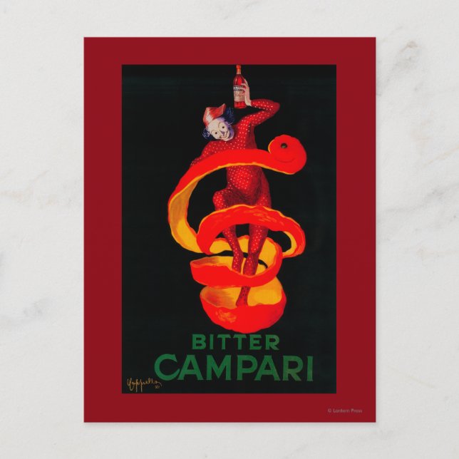 Bitter Campari Vintag PosterEurope Postkarte (Vorderseite)