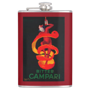 Bitter Campari Vintage Plakat Europa Flachmann