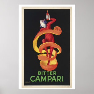 Bitter Campari Vintage-Werbeplakat von Poster