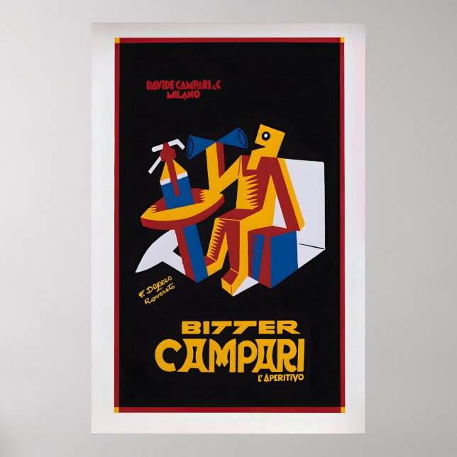 Bitter Campari von Fortunato Depero   Vintage Poster (Vorne)