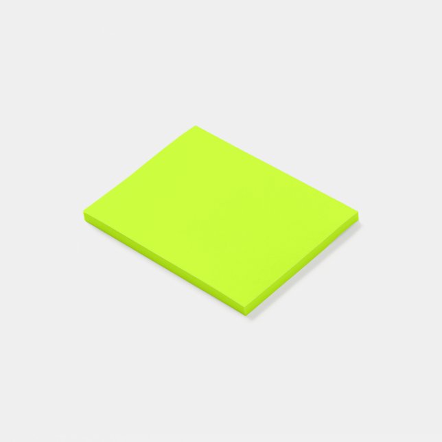 Bitter Limon (Vollfarbe) Post-it Klebezettel (angewinkelt)