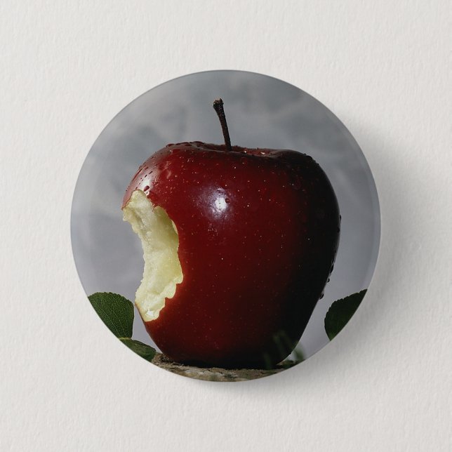 Bitter Roter Apfel Button (Vorderseite)