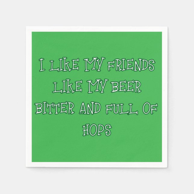 Bitterbier hier Gewollt Serviette (Vorderseite)