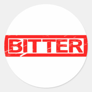 Bittere Briefmarke Runder Aufkleber