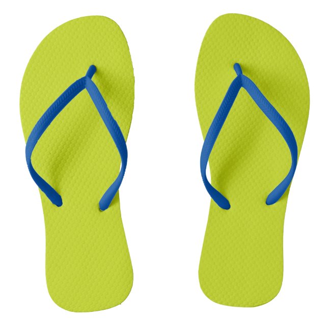 Bittere Zitrone (Vollfarbe) Flip Flops (Fußbett)