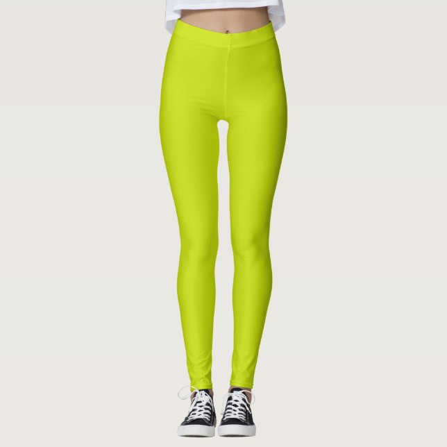 Bittere Zitrone (Vollfarbe) Leggings (Vorderseite)