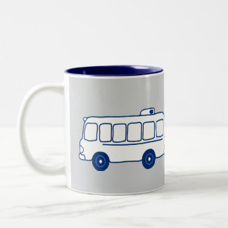 Bitterer Bus auf dem Weg zur Mitleidsparty Zweifarbige Tasse