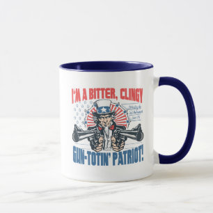 Bitterer, Clingy Gewehr-Toting Patriot-Uncle Sam Tasse