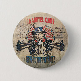 Bitteres, Clingy Gewehr-Toting Patriot Button