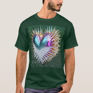 Bitterness Spikey 3D Herz Dark Y2K T-Shirt