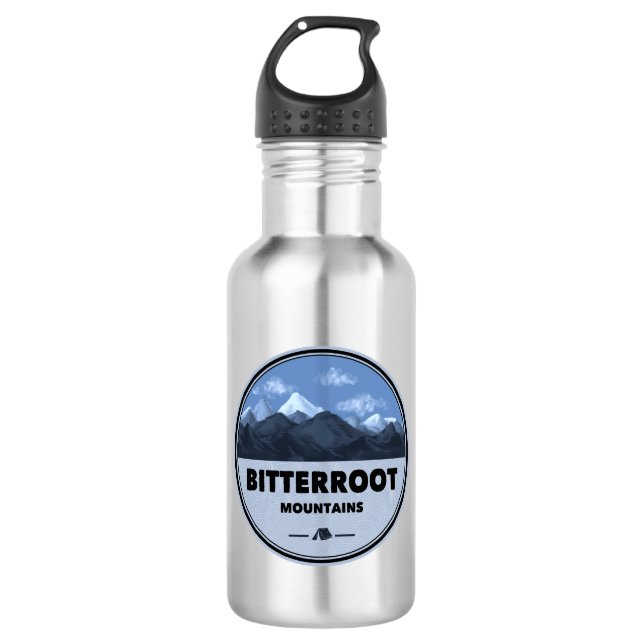 Bitterroot Mountains Camping Edelstahlflasche (Vorderseite)