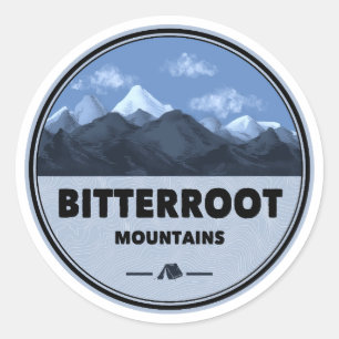 Bitterroot Mountains Camping Runder Aufkleber