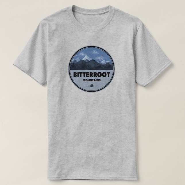 Bitterroot Mountains Camping T-Shirt (Design vorne)