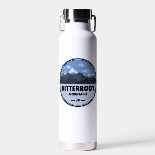Bitterroot Mountains Camping Trinkflasche (Vorne)