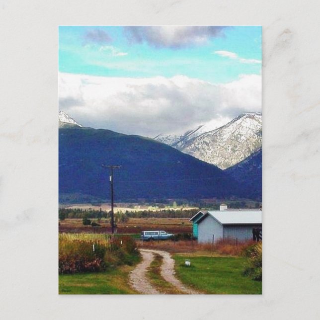 Bitterroot Mountains Parent Farm Postkarte (Vorderseite)