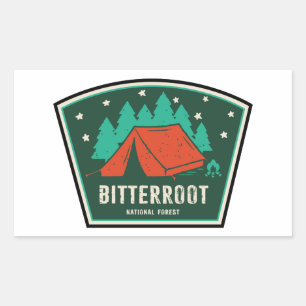 Bitterroot National Forest Camping Rechteckiger Aufkleber