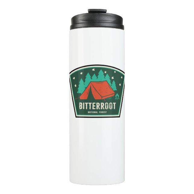 Bitterroot National Forest Camping Thermosbecher (Vorderseite)