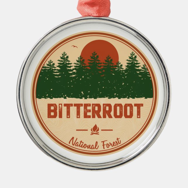Bitterroot-Nationalwald Ornament Aus Metall (Vorne)