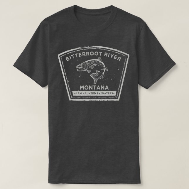 Bitterroot River Montana Fly Fishing T-Shirt (Design vorne)