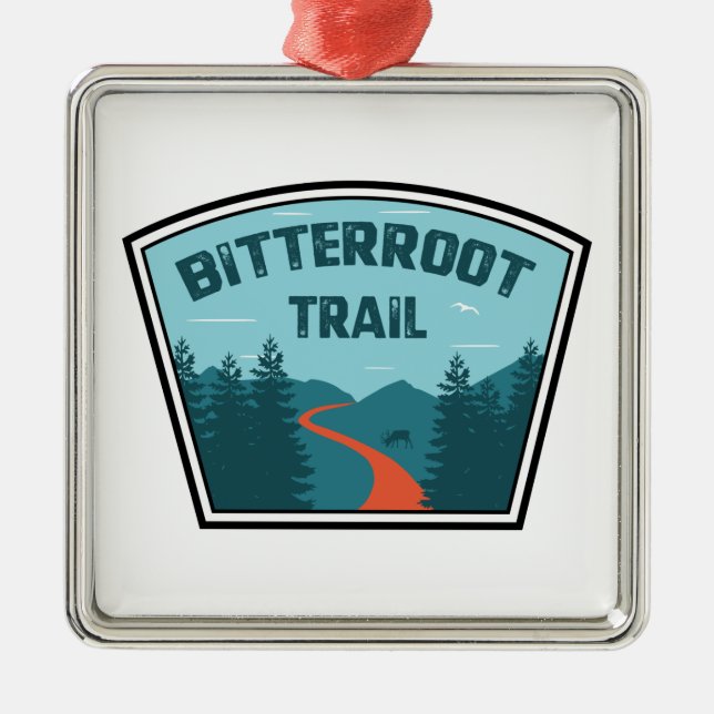 Bitterroot Trail Ornament Aus Metall (Vorne)