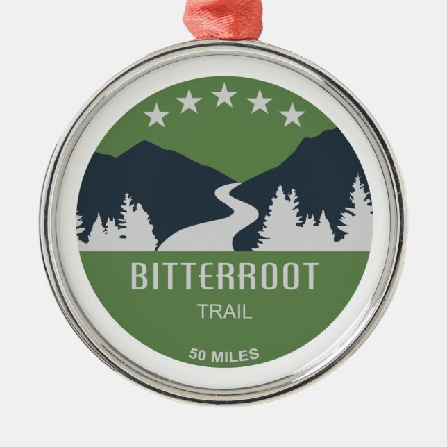 Bitterroot Trail Ornament Aus Metall (Vorne)