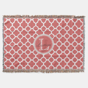 Bittersüßes rotes Quatrefoil Decke