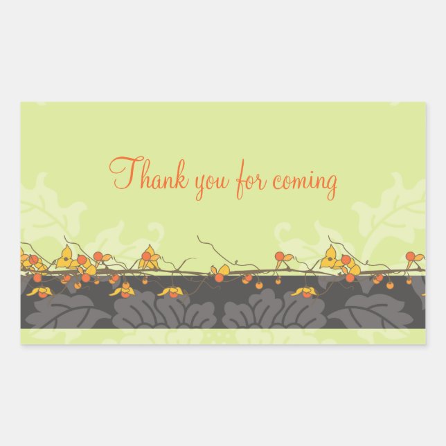 Bittersweet Shower Favor Tag Rechteckiger Aufkleber (Vorderseite)