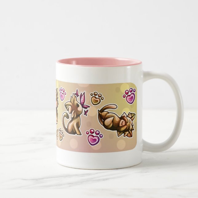 BittyKitty Zweifarbige Tasse (Rechts)