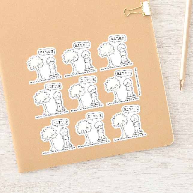 BITUB (Glauben an das Unglaubliche) Aufkleber (Notizbuch)
