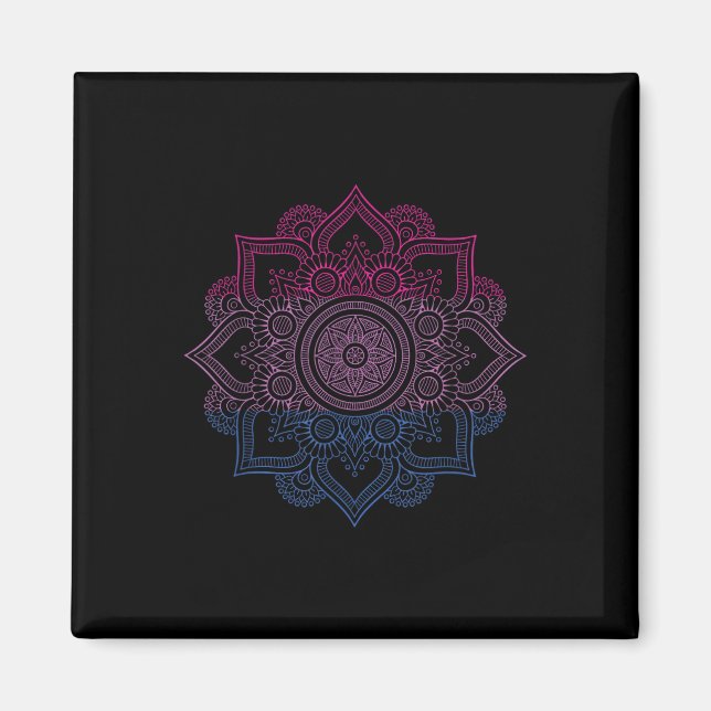 Biual Lgbt Mandala Bi Pride Biuality LGBT Support Magnet (Vorne)