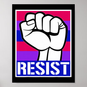 Biual Pride Resist Parade Party Lgbtq Flag Geschen Poster