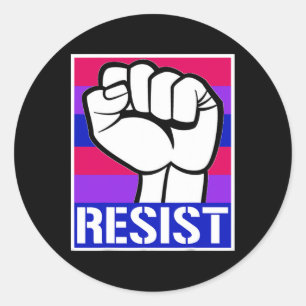Biual Pride Resist Parade Party Lgbtq Flag Geschen Runder Aufkleber